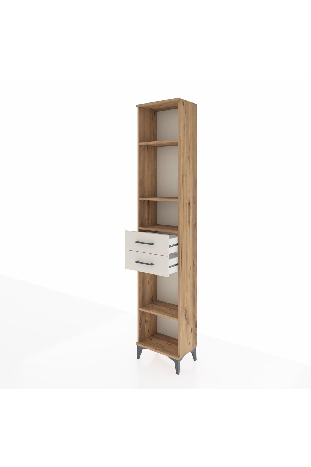 Arges Dolap 4 Raflı 2 Çekmeceli 44x30x221 - S28M192V7A