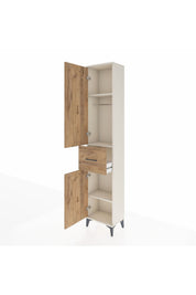 Arges Dolap 3 Raflı Tek Çekmeceli Tek Askılı 44x30x221 - S28M193V3A