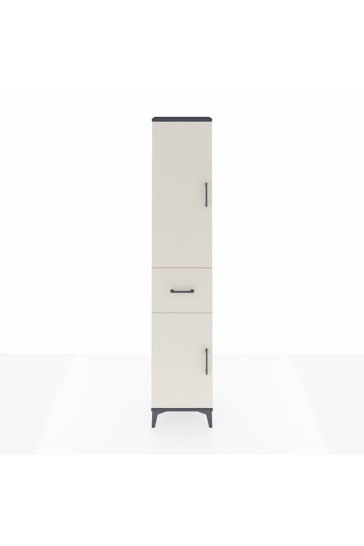Arges Dolap 3 Raflı Tek Çekmeceli Tek Askılı 44x30x221 - S28M193V4A