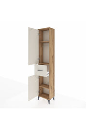 Arges Dolap 3 Raflı Tek Çekmeceli Tek Askılı 44x30x221 - S28M193V7A