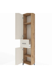 Arges Dolap 3 Raflı Tek Çekmeceli Tek Askılı 44x30x221 - S28M193V7A