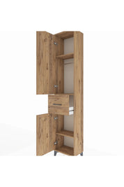 Arges Dolap 3 Raflı Tek Çekmeceli Tek Askılı 44x30x221 - S28M193V9A