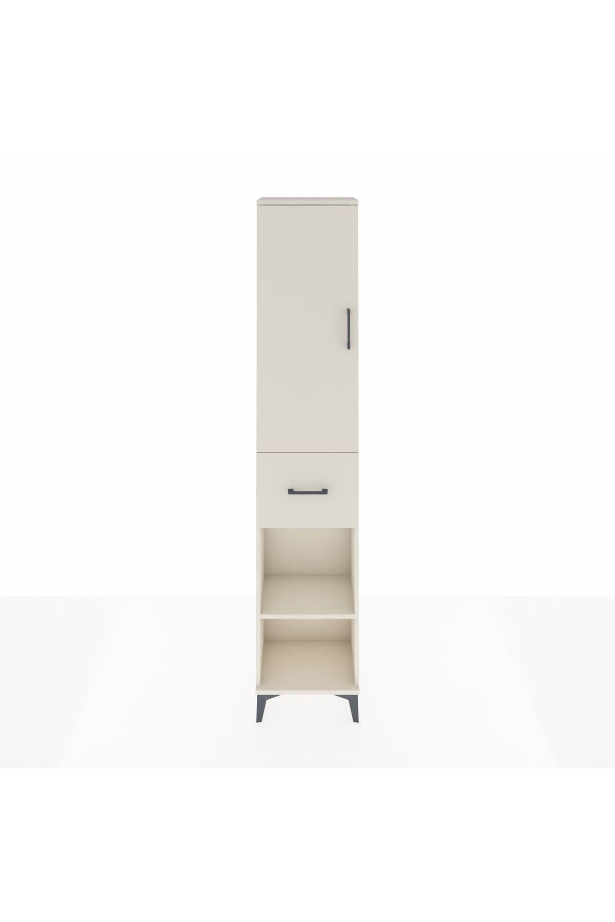 Arges Dolap 3 Raflı Tek Çekmeceli Tek Askılı 44x30x221 - S28M194V1A