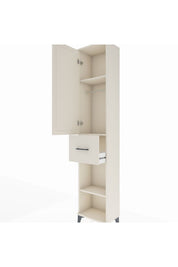 Arges Dolap 3 Raflı Tek Çekmeceli Tek Askılı 44x30x221 - S28M194V1A