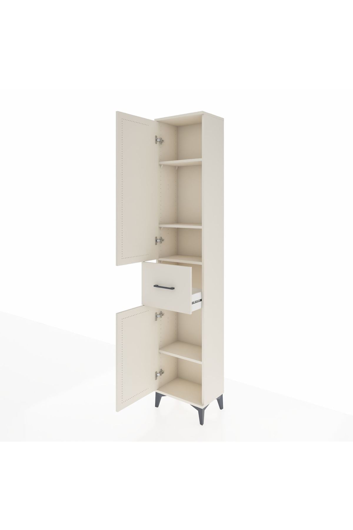 Arges Dolap 4 Raflı Tek Çekmeceli 2 Kapaklı 44x30x221 - S28M195V1A