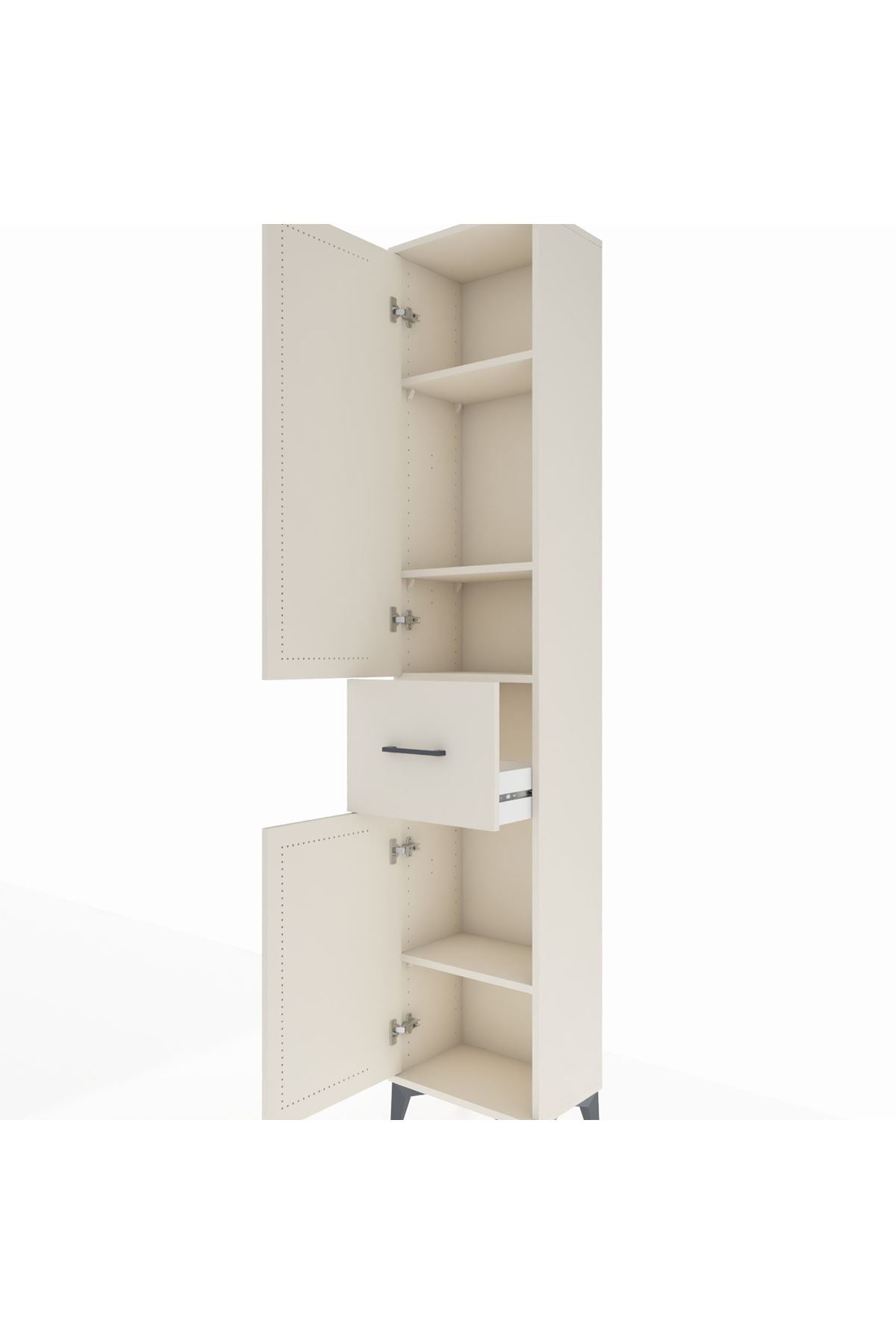Arges Dolap 4 Raflı Tek Çekmeceli 2 Kapaklı 44x30x221 - S28M195V1A
