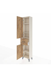 Arges Dolap 4 Raflı Tek Çekmeceli 2 Kapaklı 44x30x221 - S28M195V3A