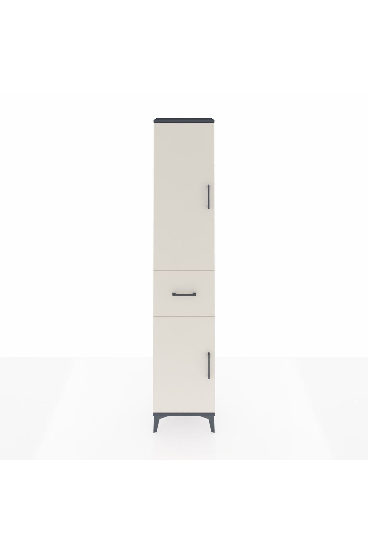 Arges Dolap 4 Raflı Tek Çekmeceli 2 Kapaklı 44x30x221 - S28M195V4A