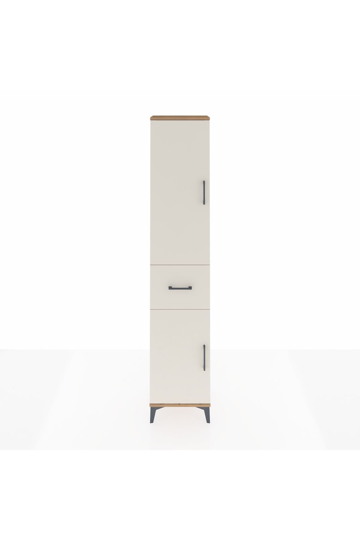 Arges Dolap 4 Raflı Tek Çekmeceli 2 Kapaklı 44x30x221 - S28M195V7A