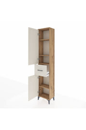 Arges Dolap 4 Raflı Tek Çekmeceli 2 Kapaklı 44x30x221 - S28M195V7A