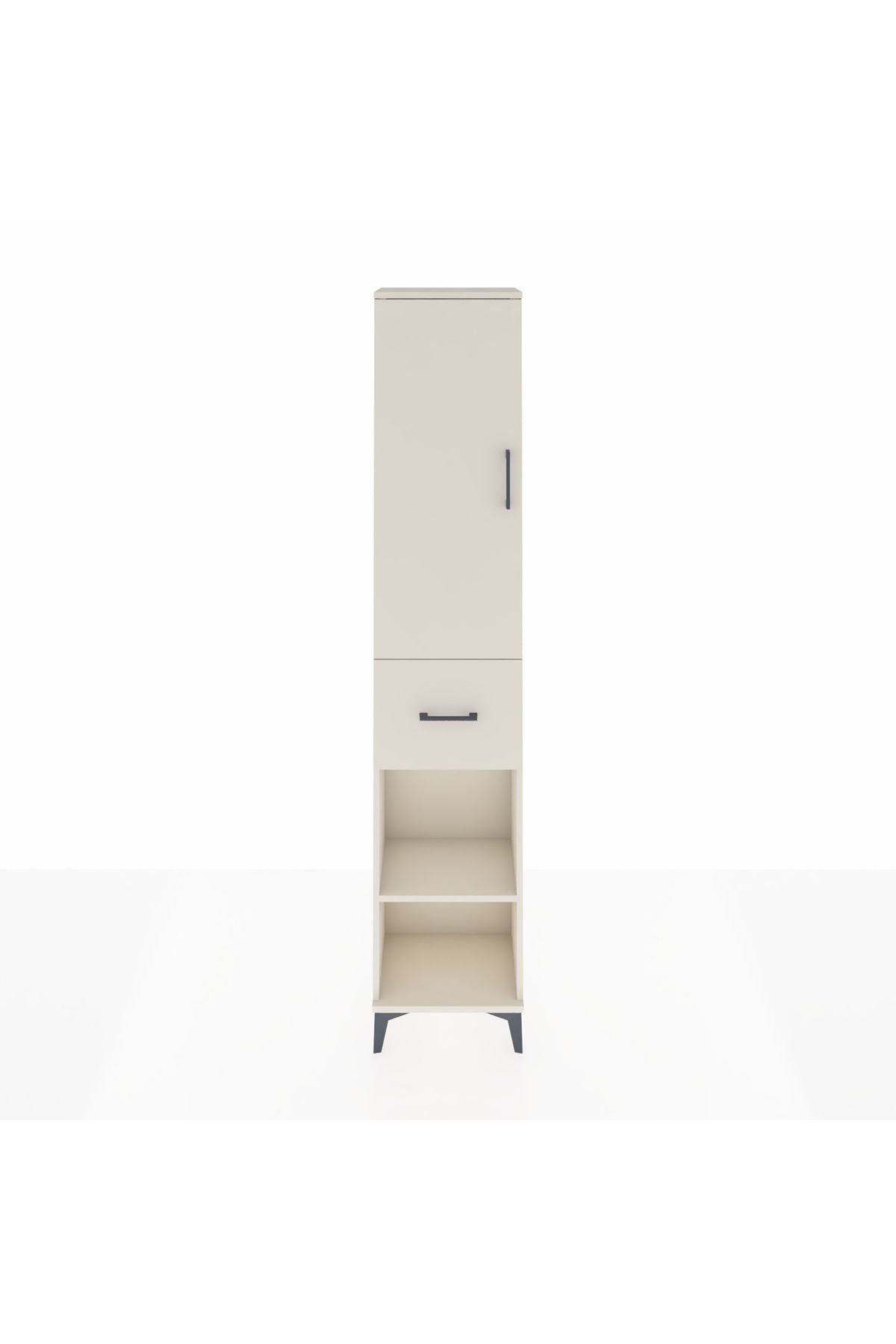 Arges Dolap 4 Raflı Tek Çekmeceli Tek Kapaklı 44x30x221 - S28M196V1A