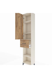 Arges Dolap 4 Raflı Tek Çekmeceli Tek Kapaklı 44x30x221 - S28M196V3A