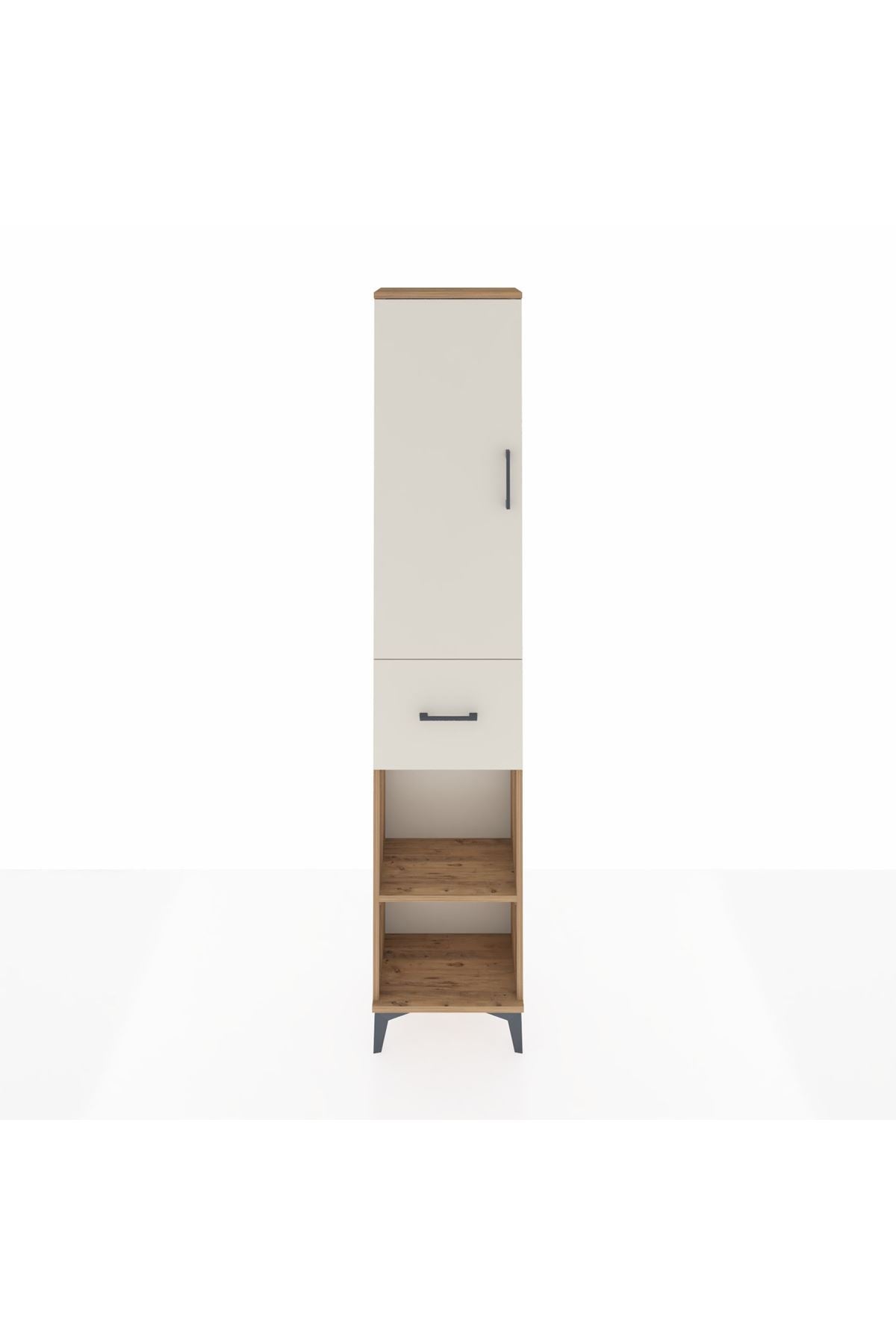 Arges Dolap 4 Raflı Tek Çekmeceli Tek Kapaklı 44x30x221 - S28M196V7A