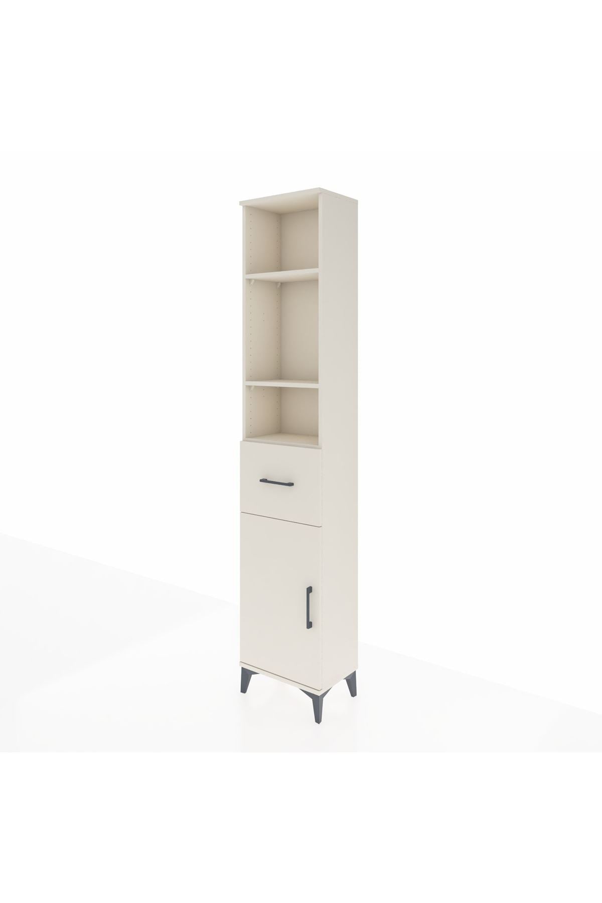 Arges Dolap 4 Raflı Tek Çekmeceli Tek Kapaklı 44x30x221 - S28M197V1A