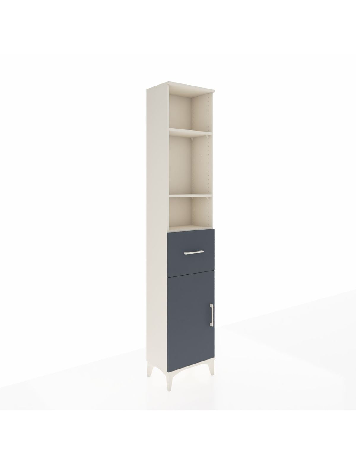 Arges Dolap 4 Raflı Tek Çekmeceli Tek Kapaklı 44x30x221 - S28M197V2A