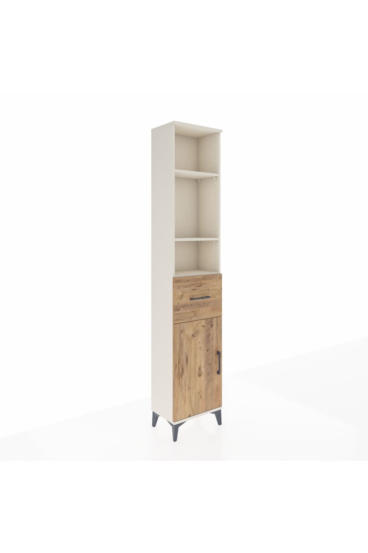 Arges Dolap 4 Raflı Tek Çekmeceli Tek Kapaklı 44x30x221 - S28M197V3A