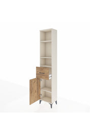 Arges Dolap 4 Raflı Tek Çekmeceli Tek Kapaklı 44x30x221 - S28M197V3A