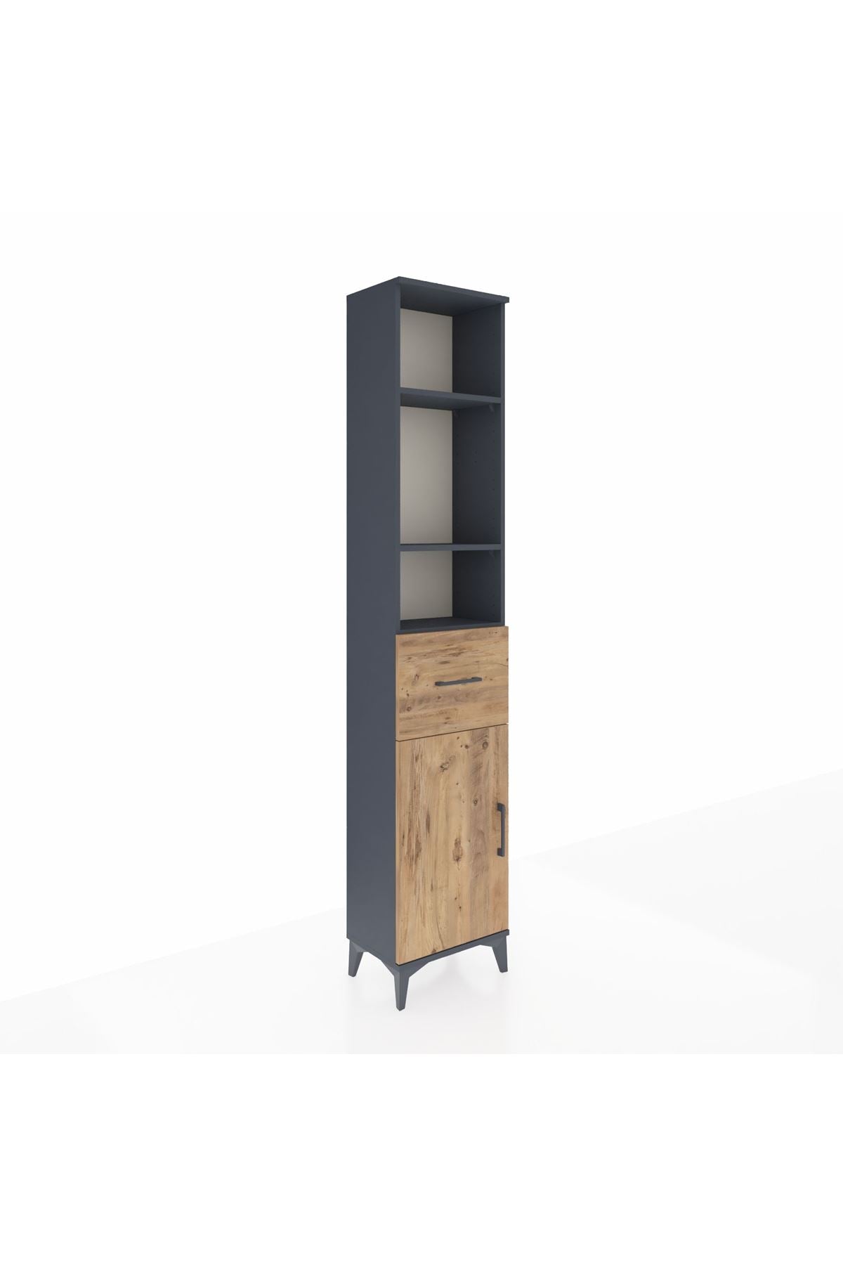 Arges Dolap 4 Raflı Tek Çekmeceli Tek Kapaklı 44x30x221 - S28M197V6A