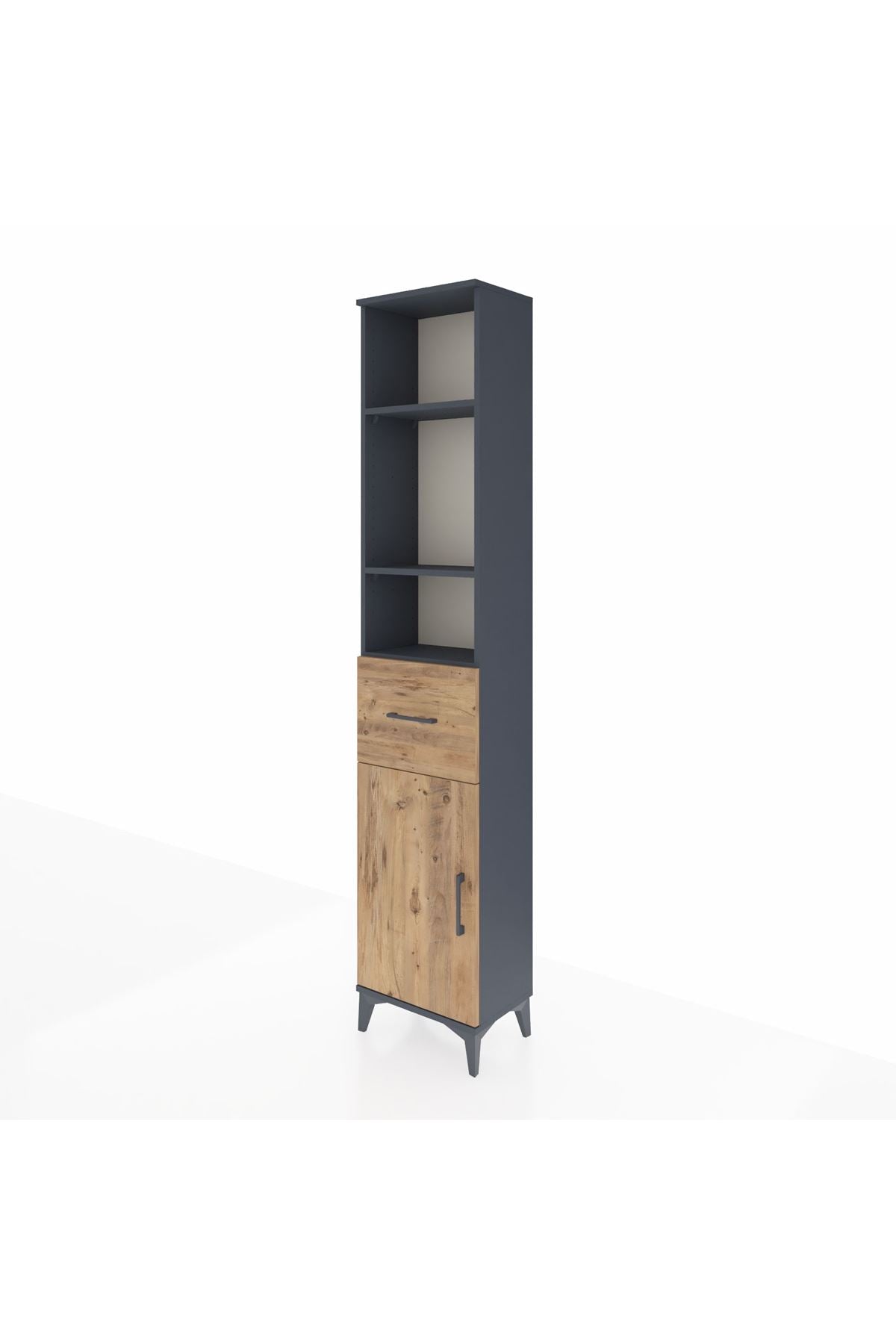 Arges Dolap 4 Raflı Tek Çekmeceli Tek Kapaklı 44x30x221 - S28M197V6A