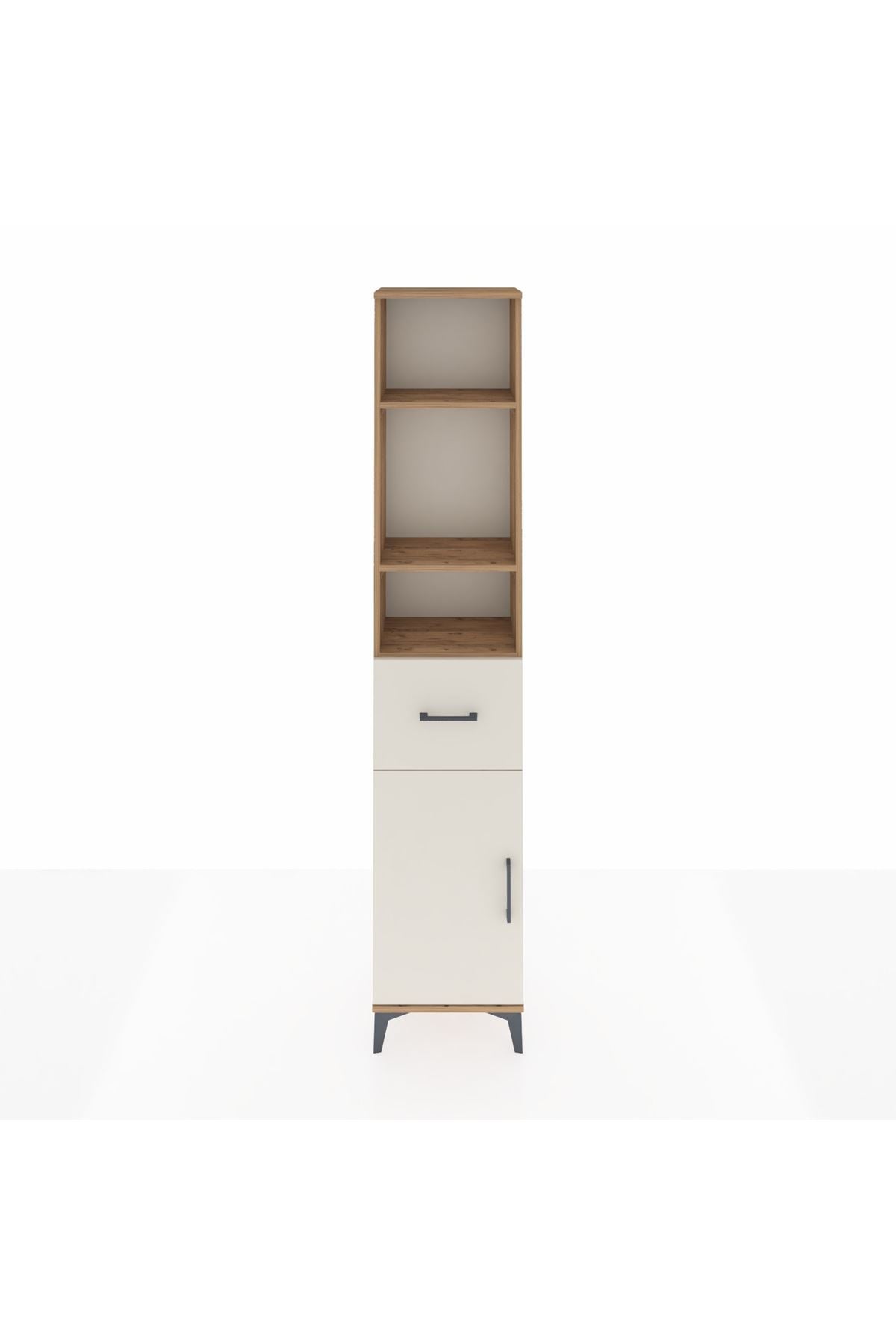 Arges Dolap 4 Raflı Tek Çekmeceli Tek Kapaklı 44x30x221 - S28M197V7A