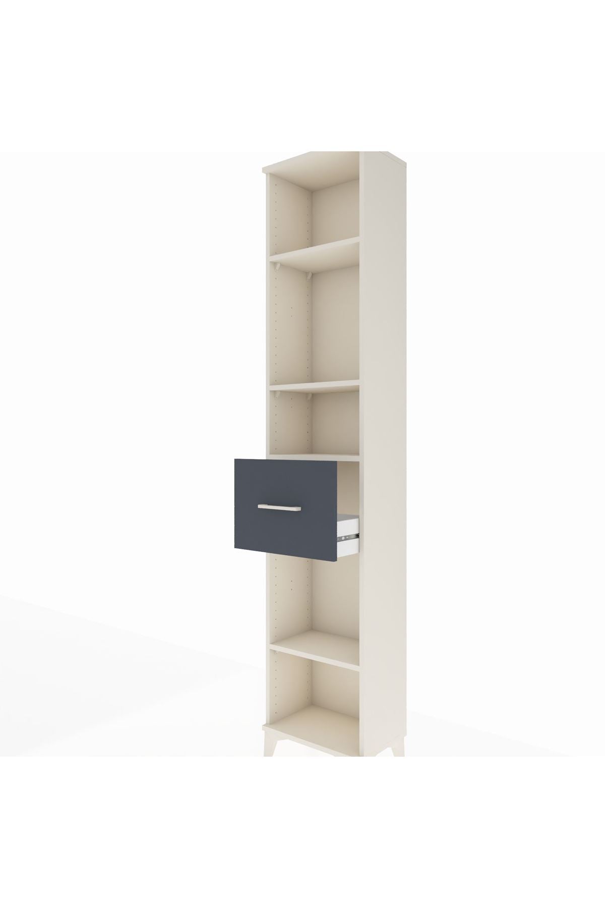Arges Dolap 4 Raflı Tek Çekmeceli 44x30x221 - S28M198V2A