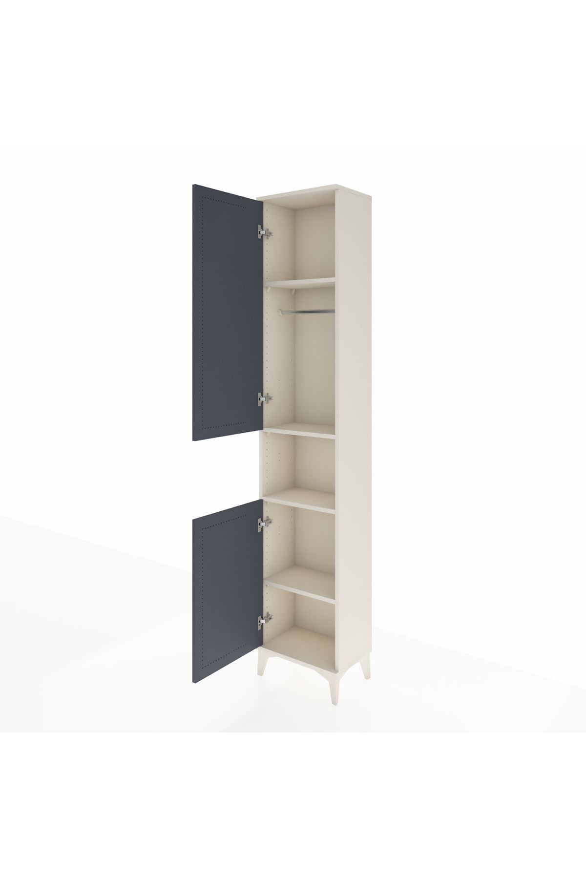 Arges Dolap 4 Raflı 2 Kapaklı Tek Askılı 44x30x221 - S28M199V2A