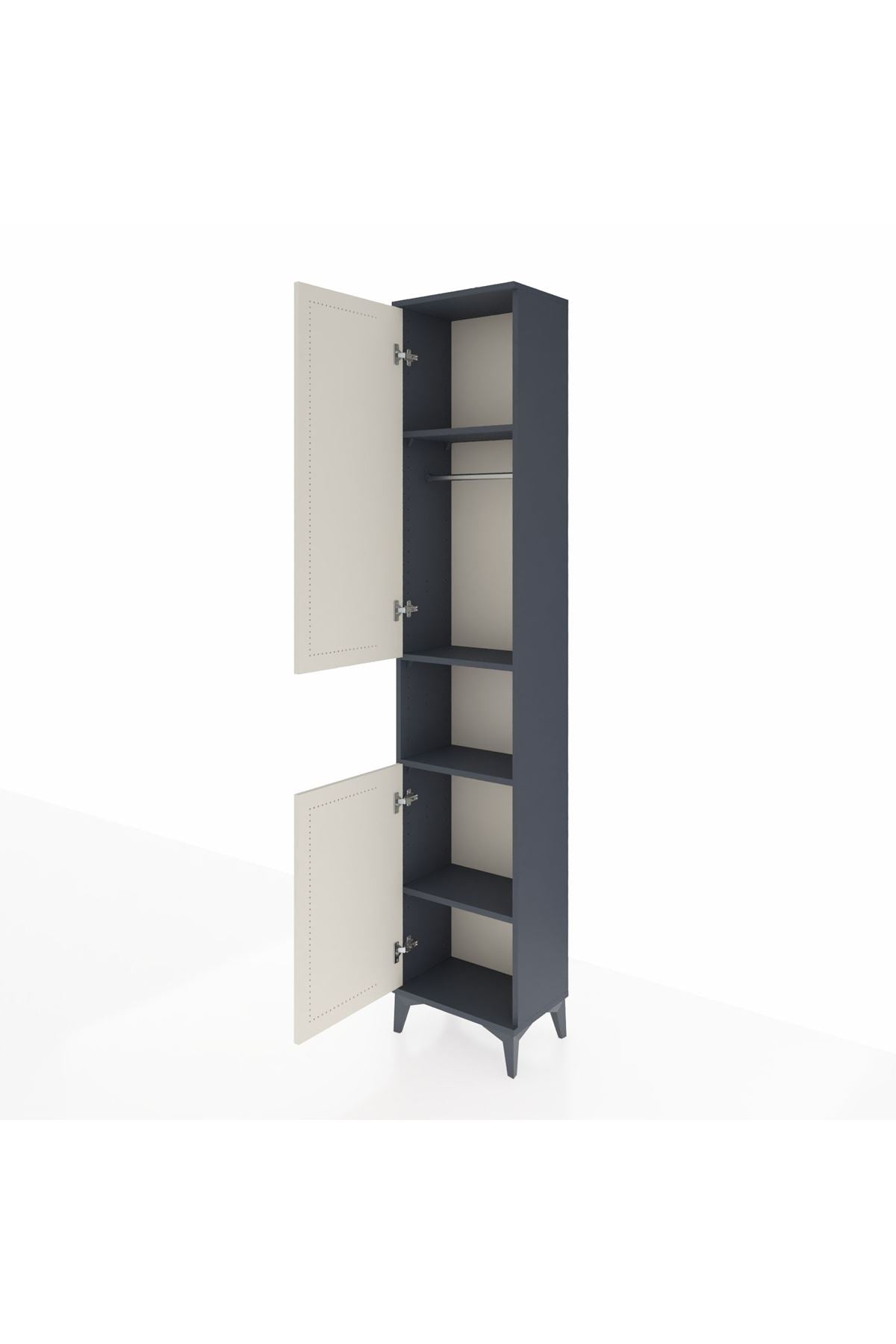Arges Dolap 4 Raflı 2 Kapaklı Tek Askılı 44x30x221 - S28M199V4A