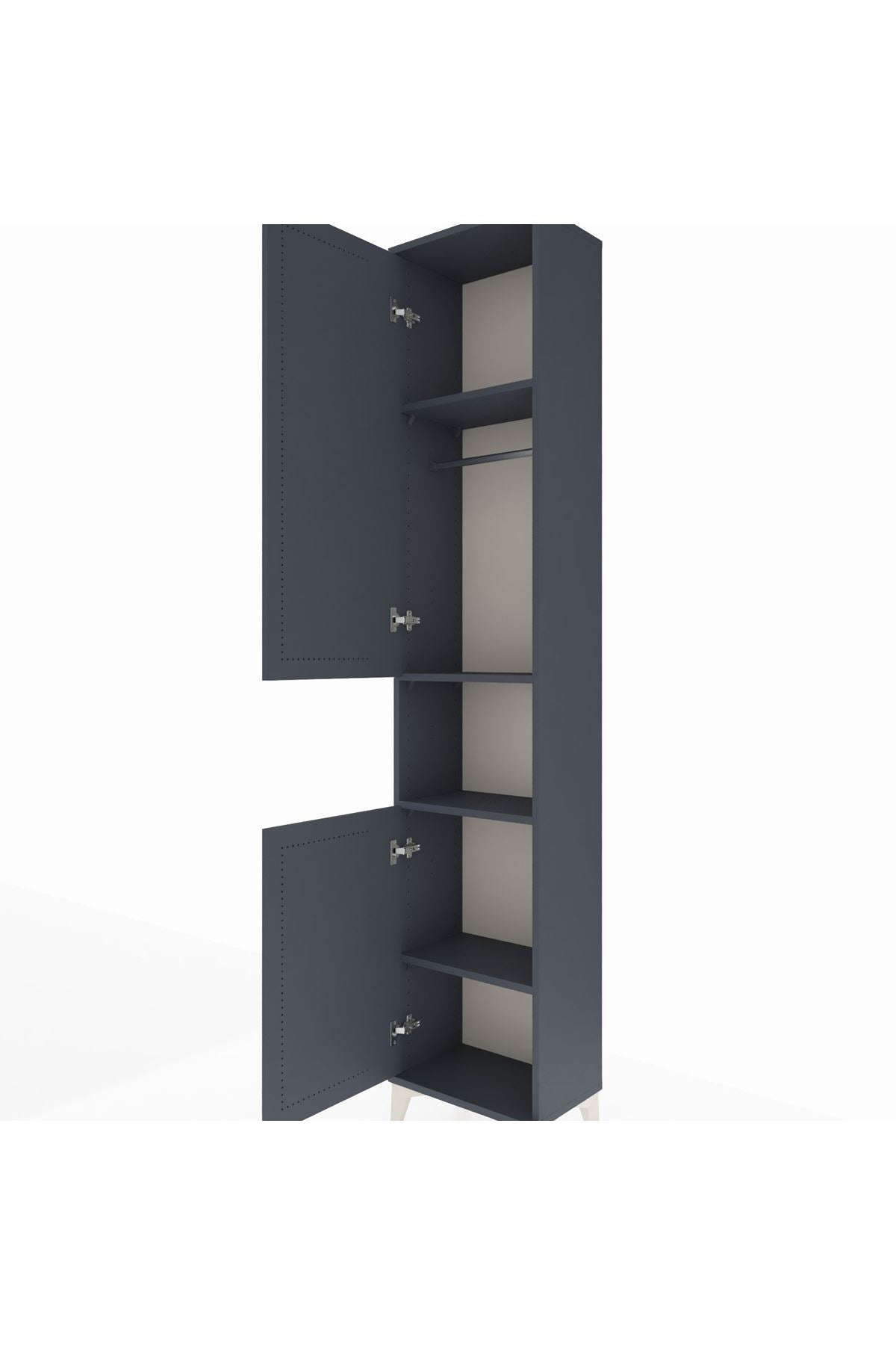 Arges Dolap 4 Raflı 2 Kapaklı Tek Askılı 44x30x221 - S28M199V5A
