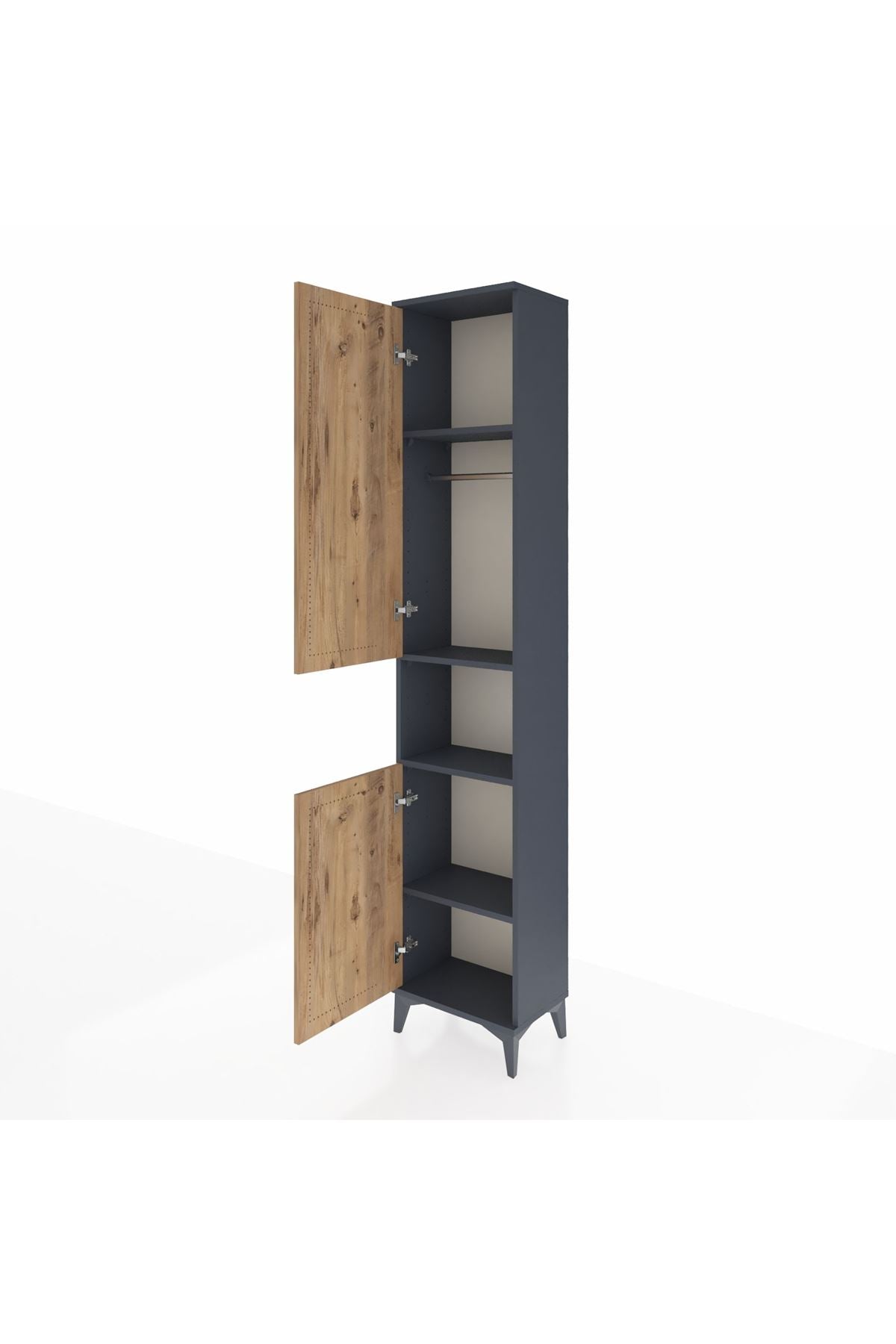 Arges Dolap 4 Raflı 2 Kapaklı Tek Askılı 44x30x221 - S28M199V6A