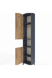 Arges Dolap 4 Raflı 2 Kapaklı Tek Askılı 44x30x221 - S28M199V6A