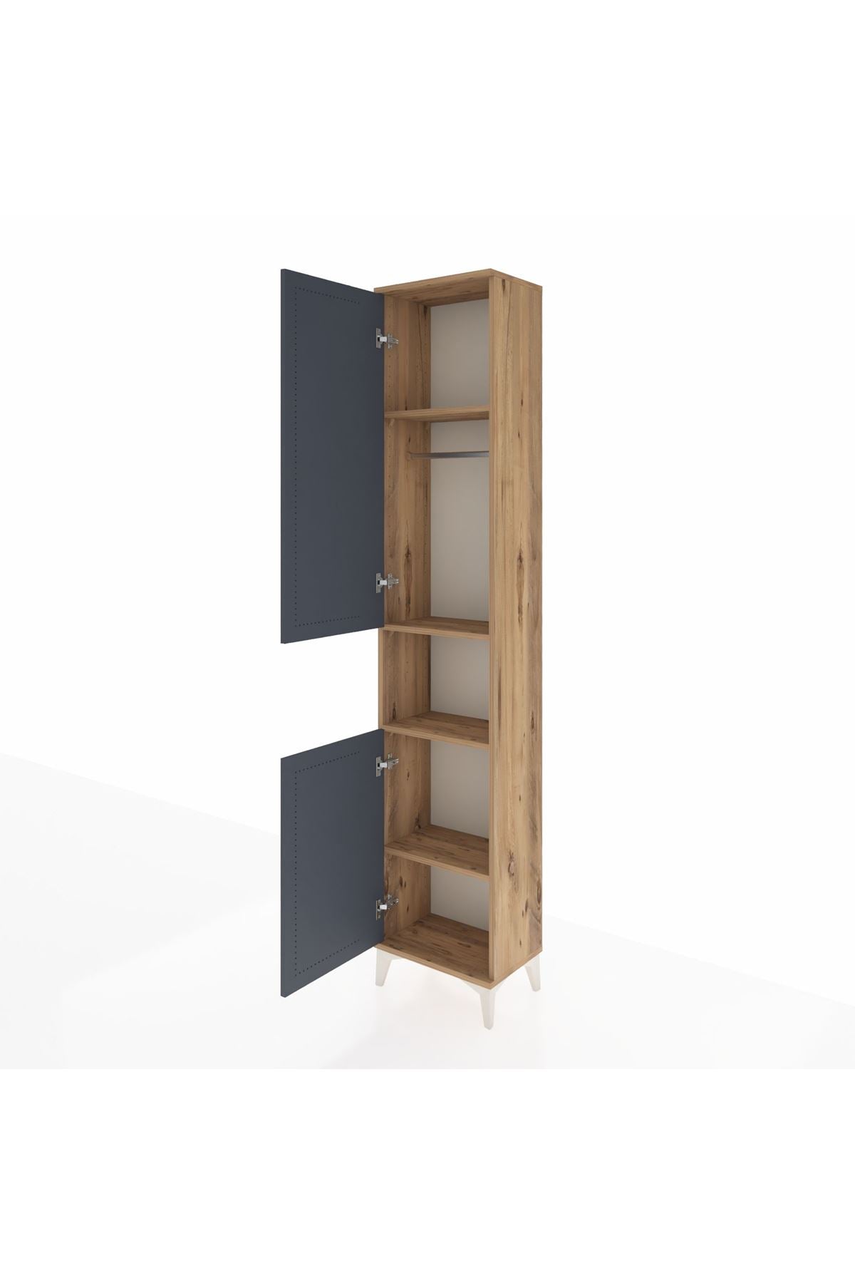 Arges Dolap 4 Raflı 2 Kapaklı Tek Askılı 44x30x221 - S28M199V8A