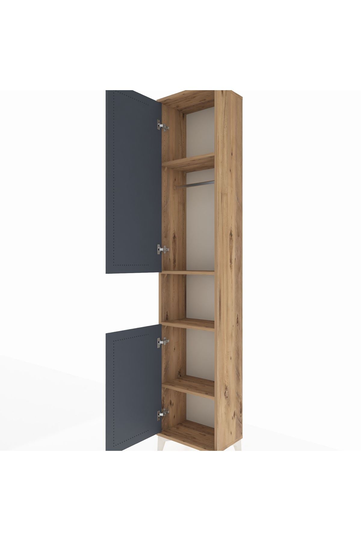 Arges Dolap 4 Raflı 2 Kapaklı Tek Askılı 44x30x221 - S28M199V8A