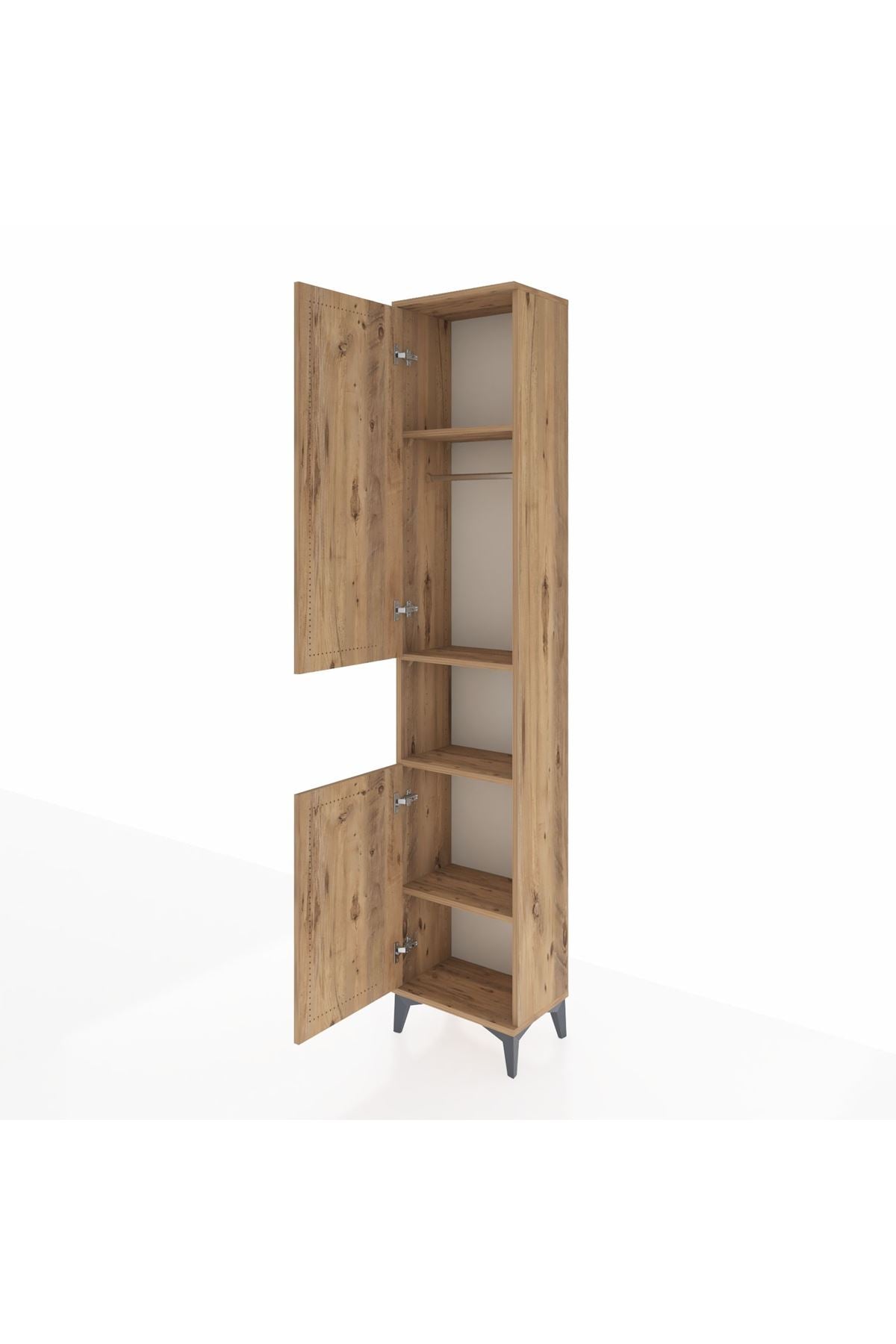 Arges Dolap 4 Raflı 2 Kapaklı Tek Askılı 44x30x221 - S28M199V9A