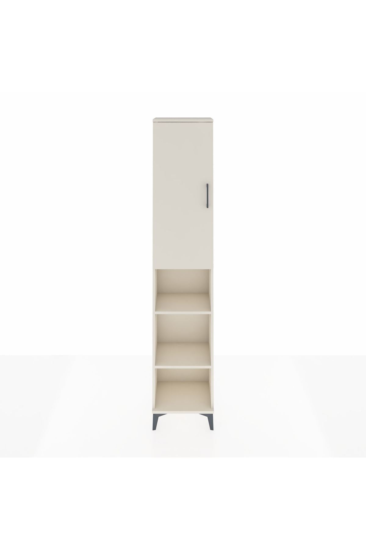 Arges Dolap 4 Raflı Tek Kapaklı Tek Askılı 44x30x221 - S28M200V1A