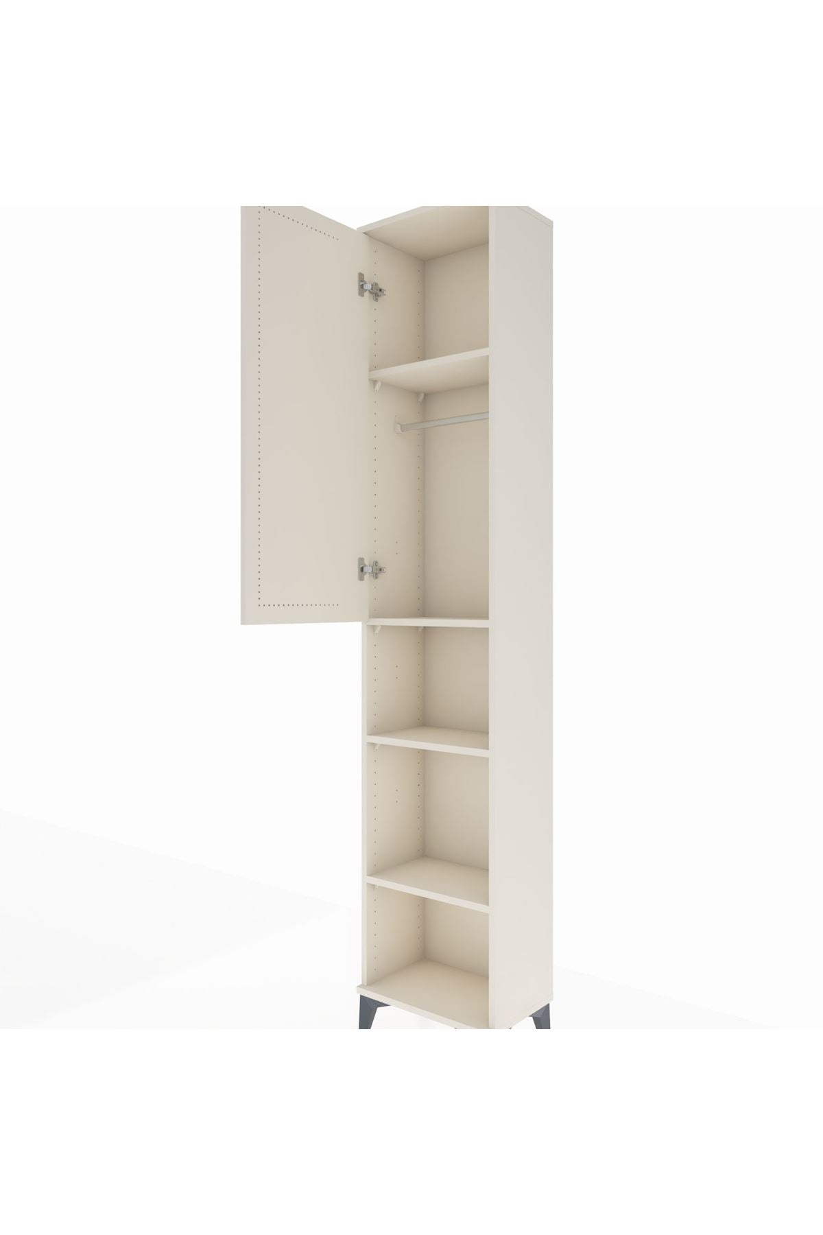 Arges Dolap 4 Raflı Tek Kapaklı Tek Askılı 44x30x221 - S28M200V1A