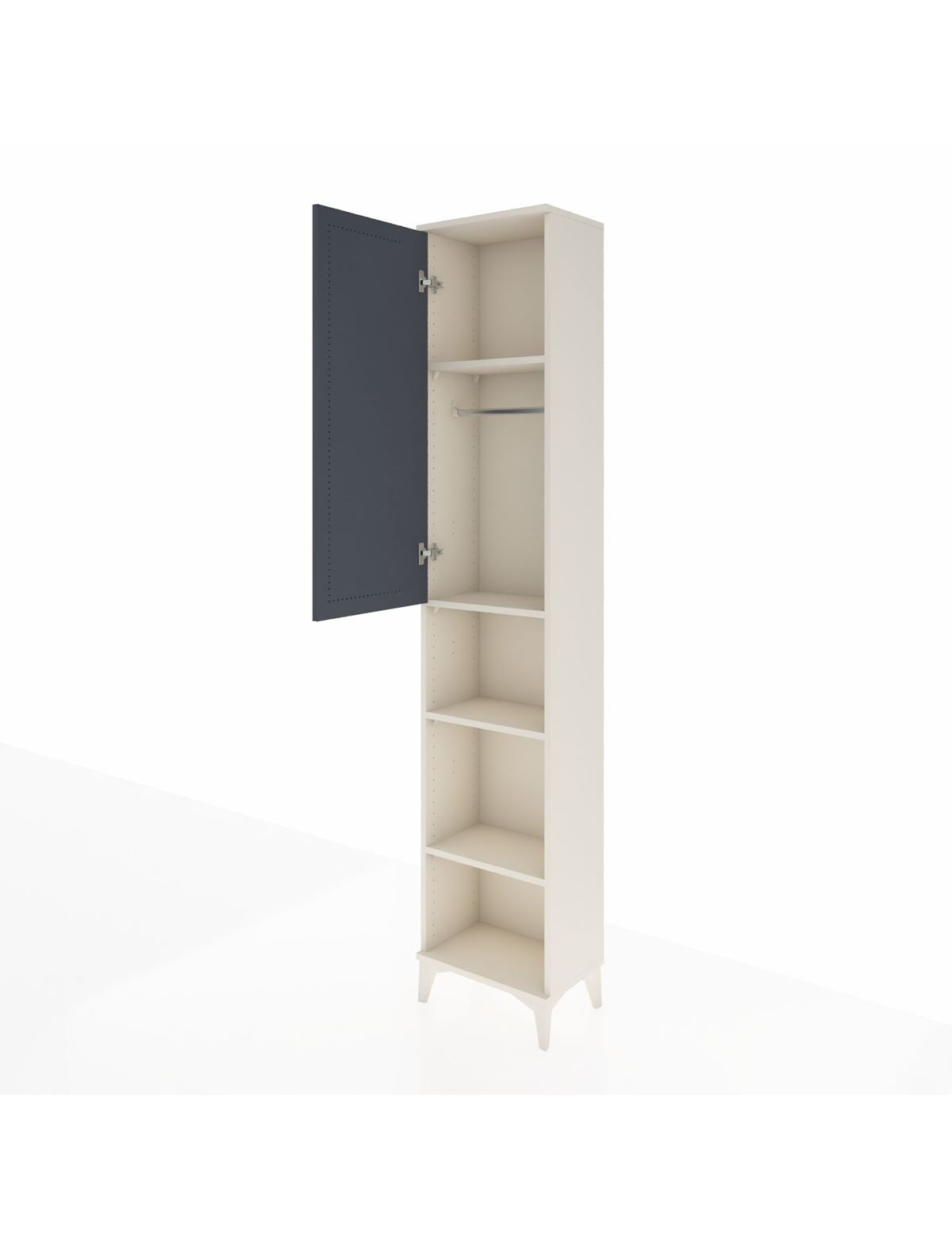 Arges Dolap 4 Raflı Tek Kapaklı Tek Askılı 44x30x221 - S28M200V2A