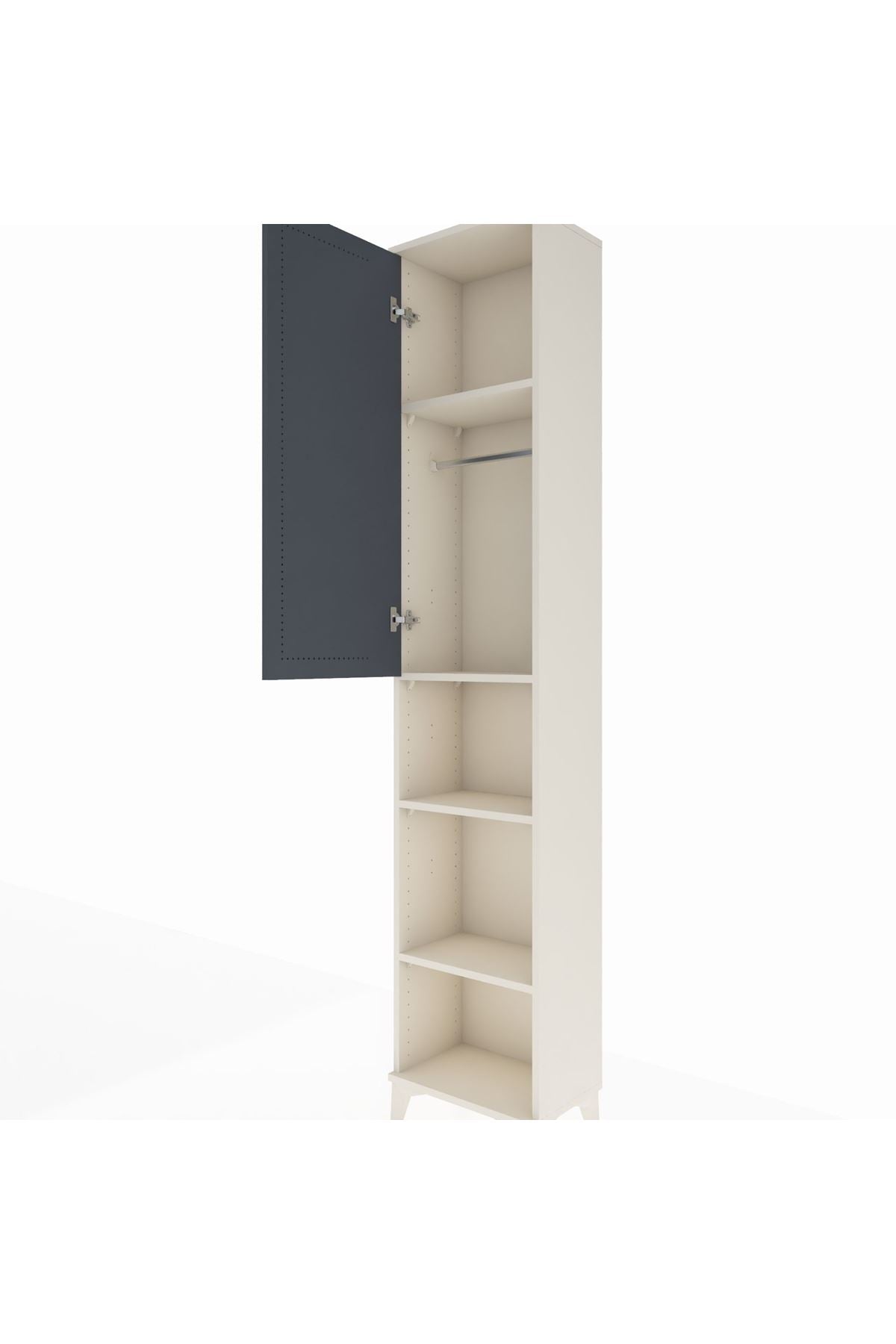 Arges Dolap 4 Raflı Tek Kapaklı Tek Askılı 44x30x221 - S28M200V2A