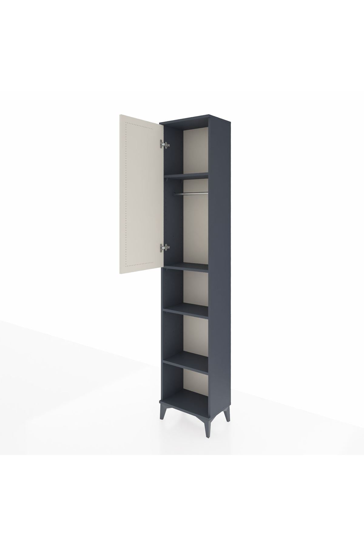 Arges Dolap 4 Raflı Tek Kapaklı Tek Askılı 44x30x221 - S28M200V4A