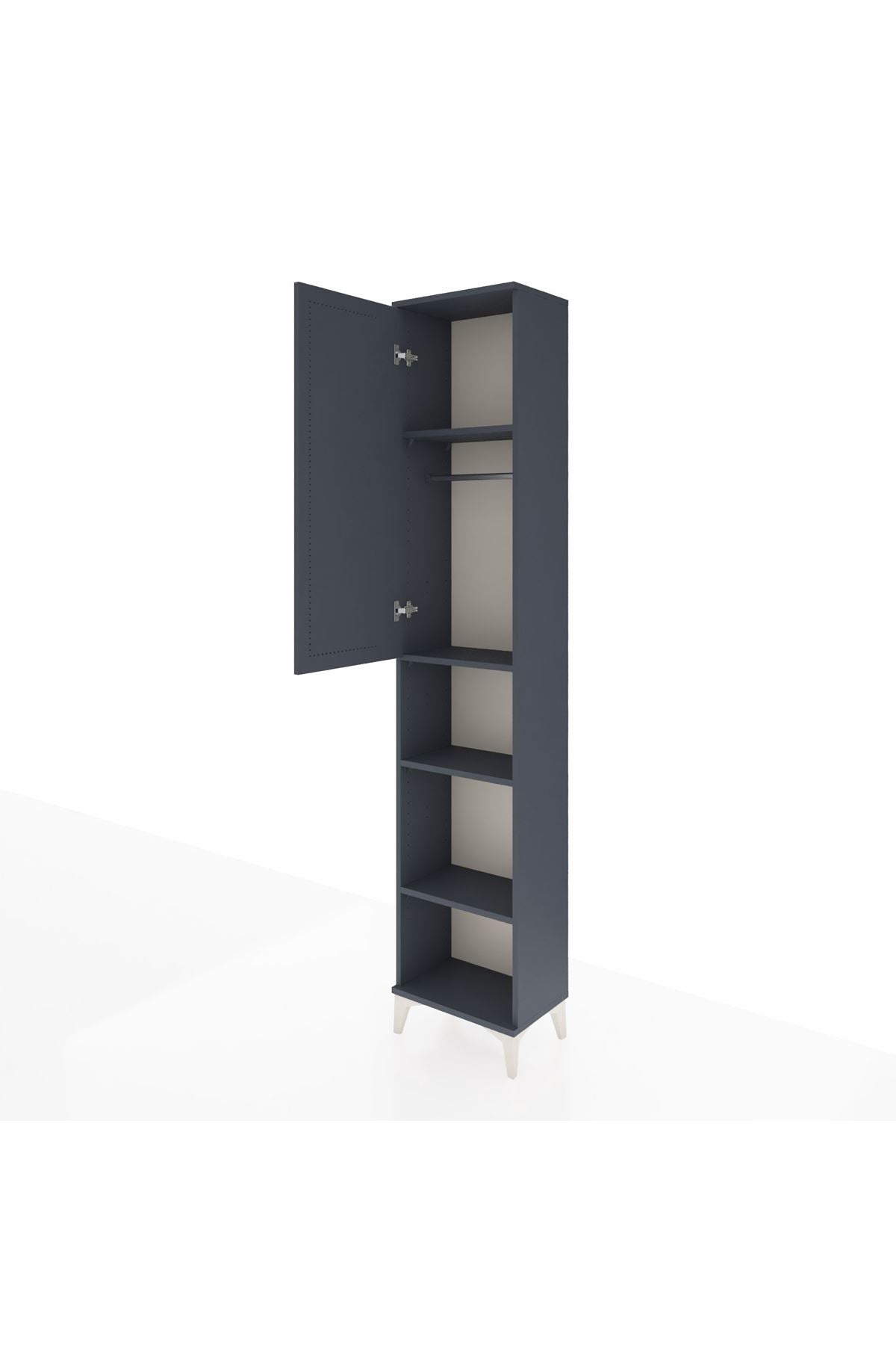 Arges Dolap 4 Raflı Tek Kapaklı Tek Askılı 44x30x221 - S28M200V5A