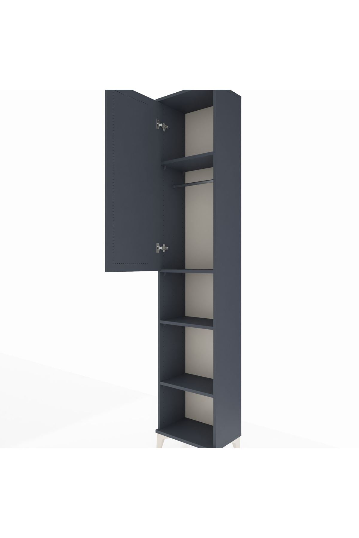 Arges Dolap 4 Raflı Tek Kapaklı Tek Askılı 44x30x221 - S28M200V5A