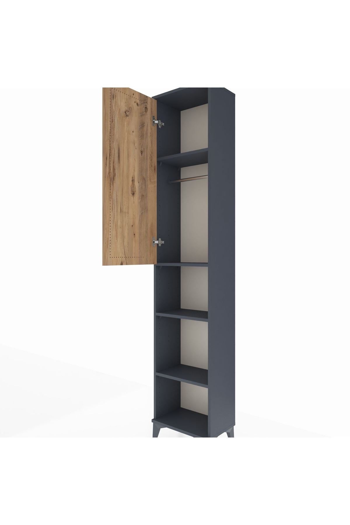 Arges Dolap 4 Raflı Tek Kapaklı Tek Askılı 44x30x221 - S28M200V6A