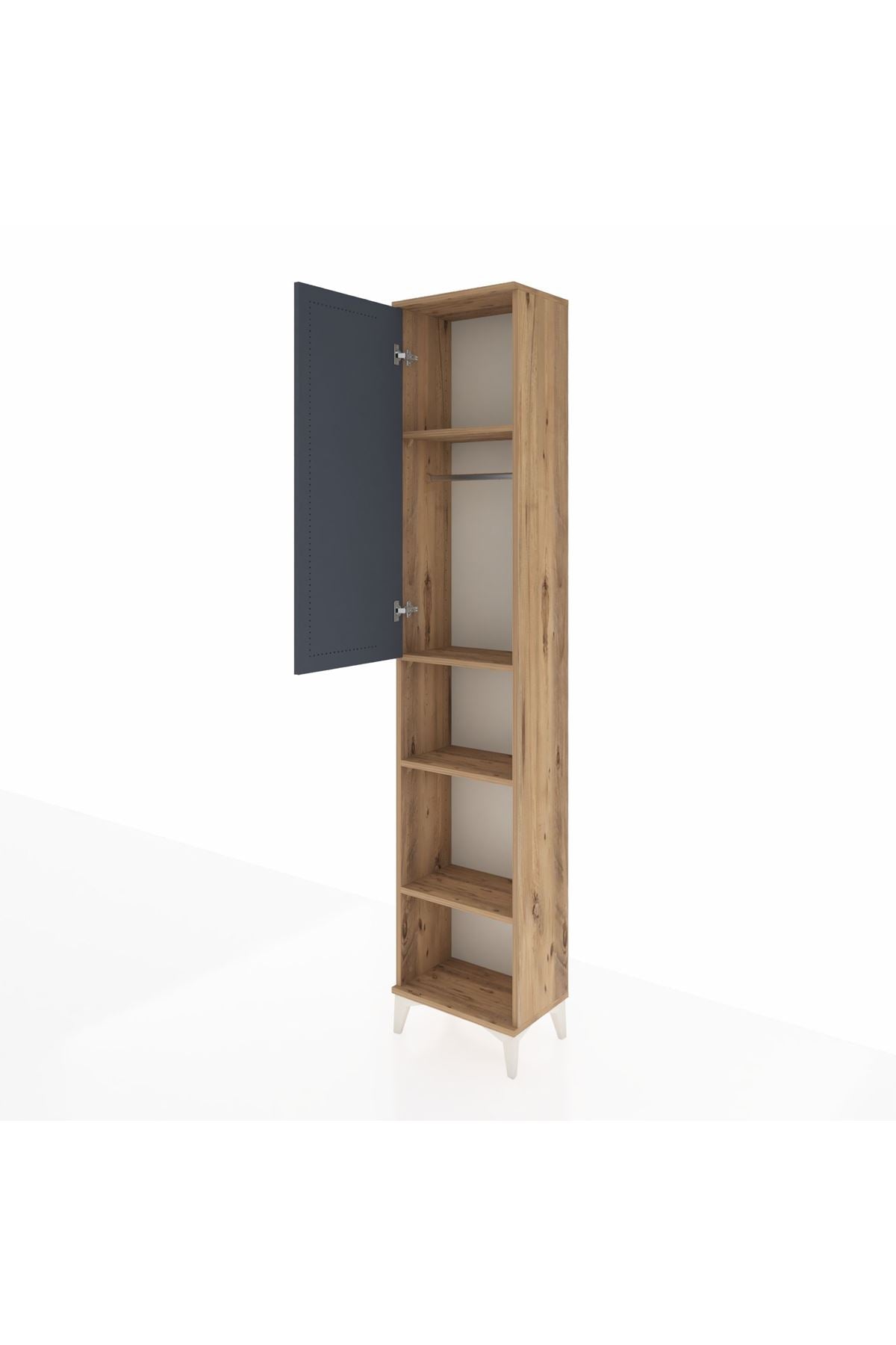 Arges Dolap 4 Raflı Tek Kapaklı Tek Askılı 44x30x221 - S28M200V8A
