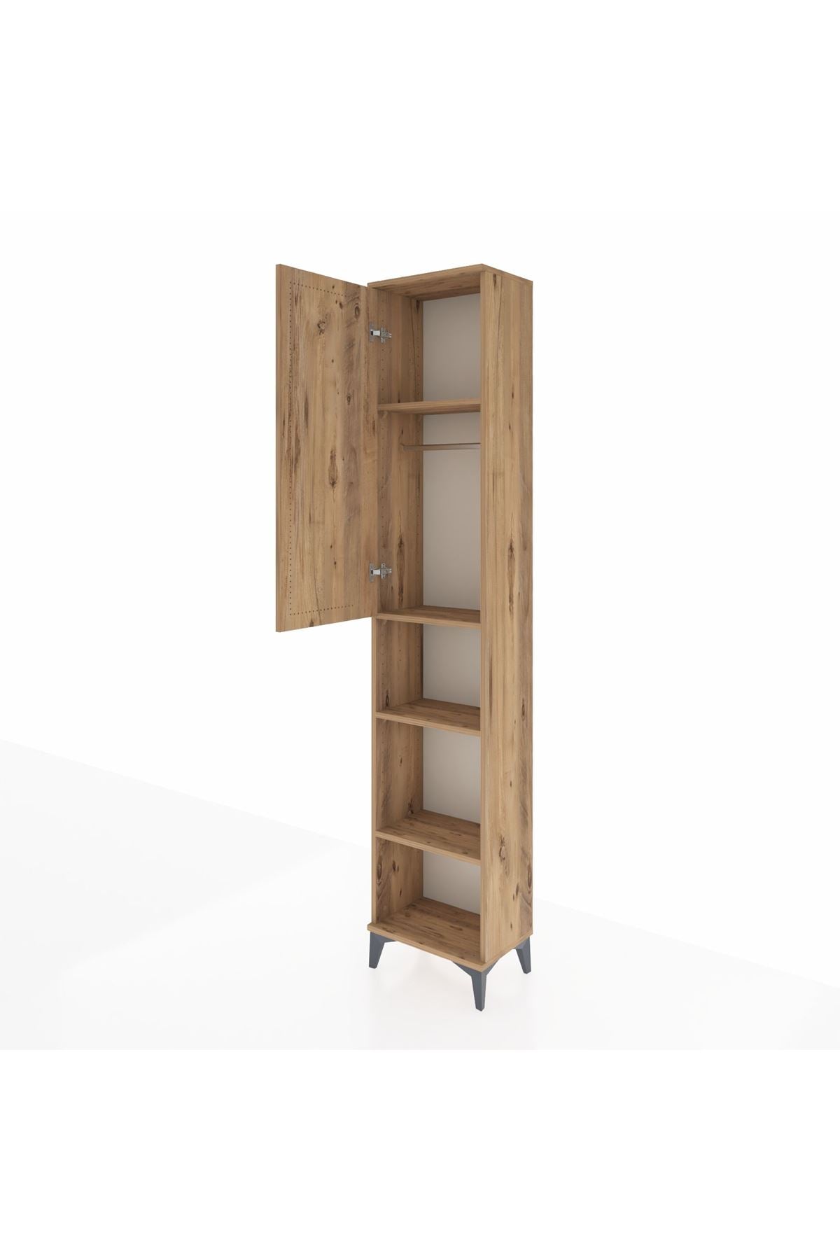 Arges Dolap 4 Raflı Tek Kapaklı Tek Askılı 44x30x221 - S28M200V9A