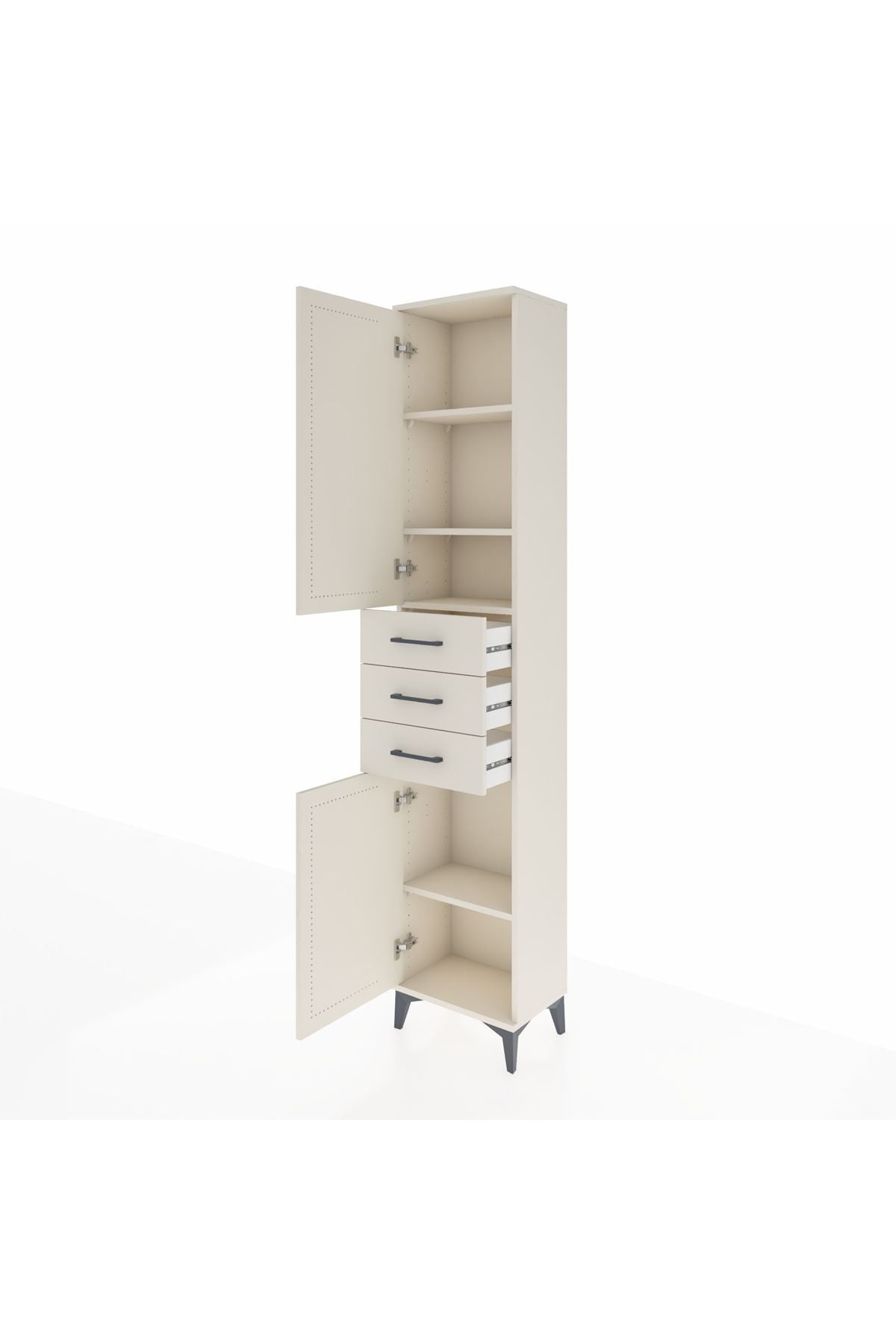 Arges Dolap 4 Raflı 3 Çekmeceli 2 Kapaklı 44x30x221 - S28M205V1A