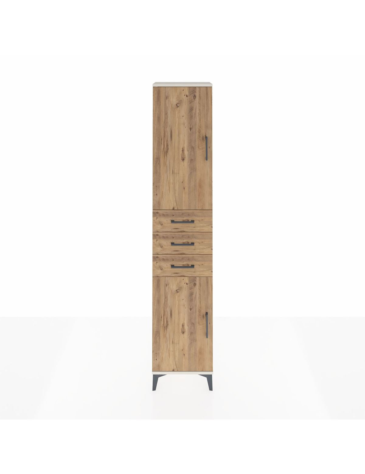 Arges Dolap 4 Raflı 3 Çekmeceli 2 Kapaklı 44x30x221 - S28M205V3A