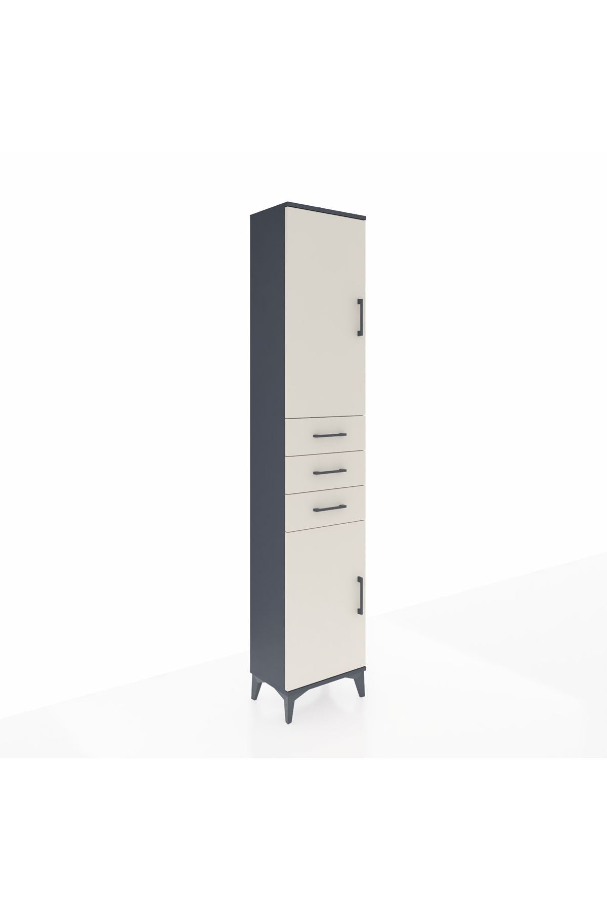 Arges Dolap 4 Raflı 3 Çekmeceli 2 Kapaklı 44x30x221 - S28M205V4A