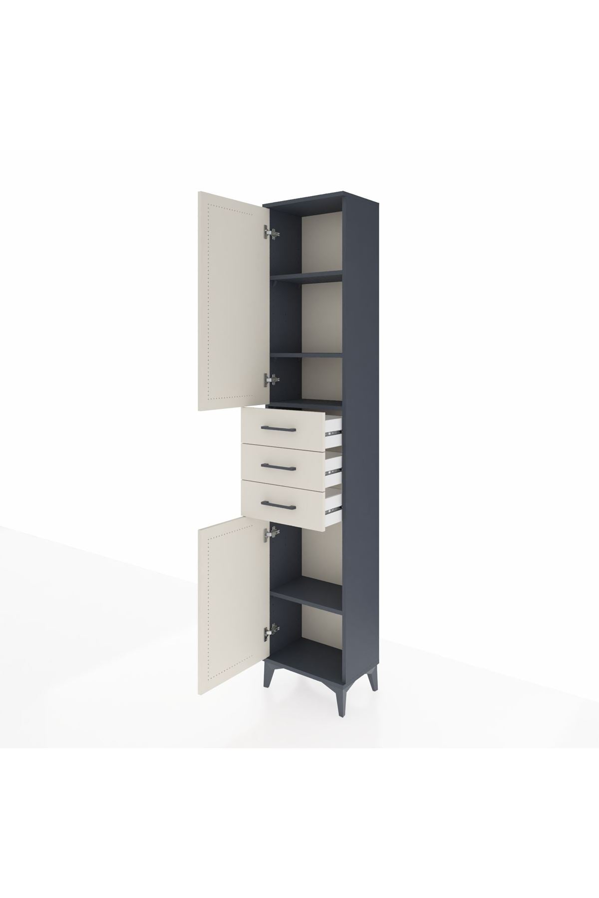 Arges Dolap 4 Raflı 3 Çekmeceli 2 Kapaklı 44x30x221 - S28M205V4A