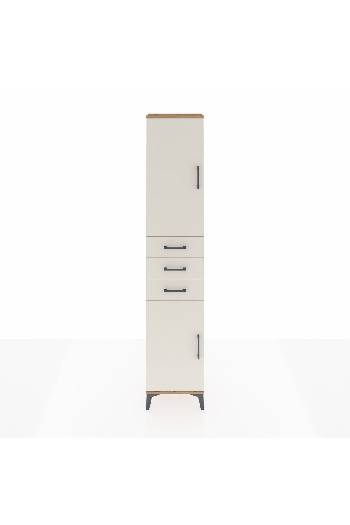 Arges Dolap 4 Raflı 3 Çekmeceli 2 Kapaklı 44x30x221 - S28M205V7A