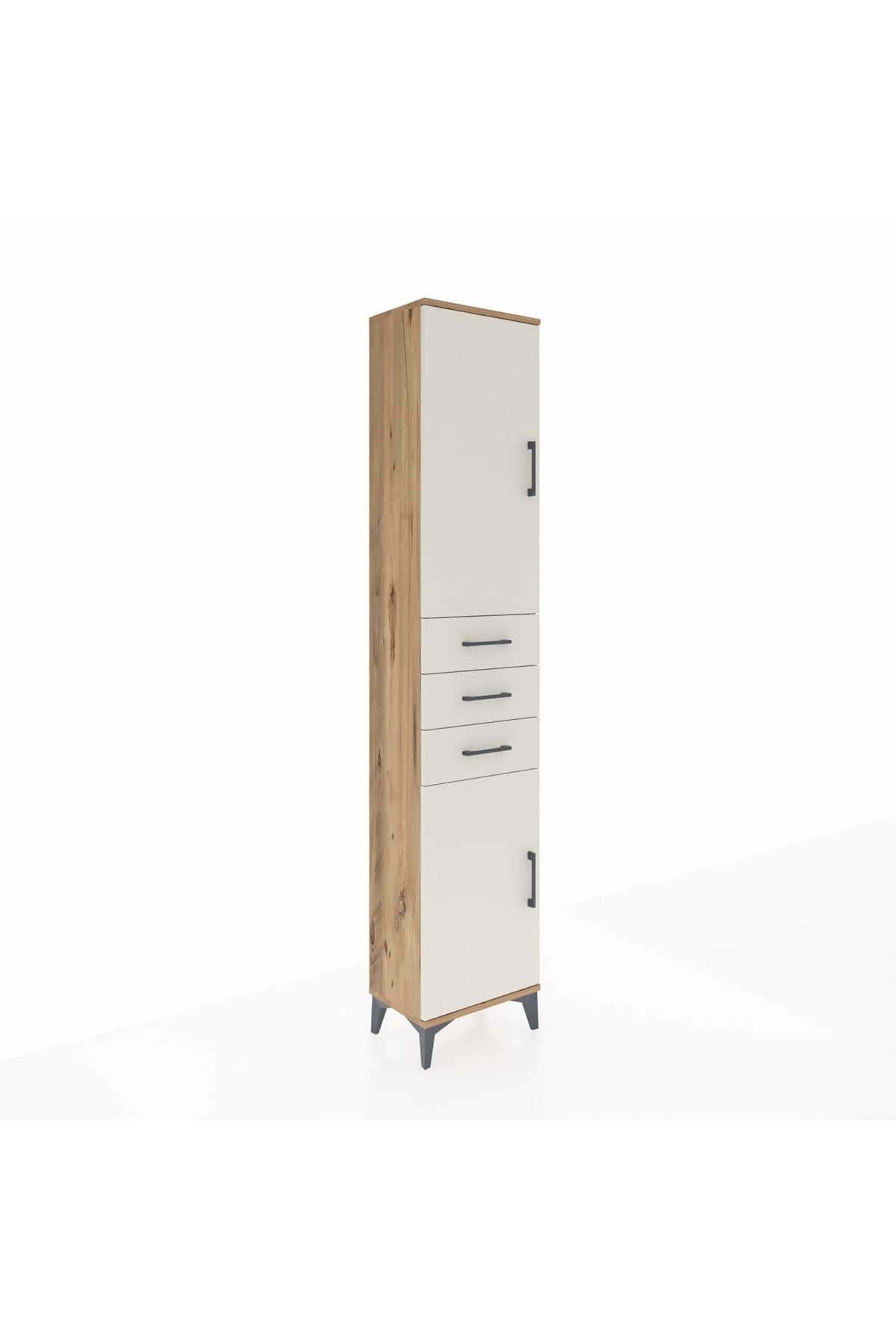 Arges Dolap 4 Raflı 3 Çekmeceli 2 Kapaklı 44x30x221 - S28M205V7A