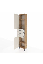 Arges Dolap 4 Raflı 3 Çekmeceli 2 Kapaklı 44x30x221 - S28M205V7A